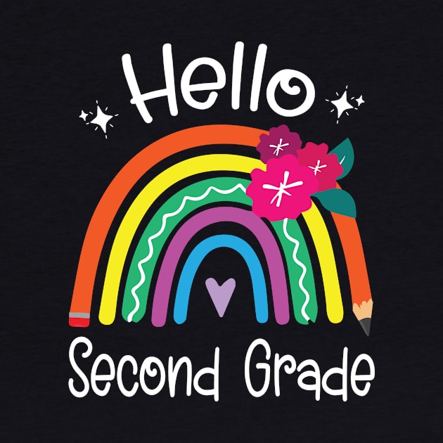 Hearts Pencil Rainbow Student Back School Hello Second Grade by Cowan79